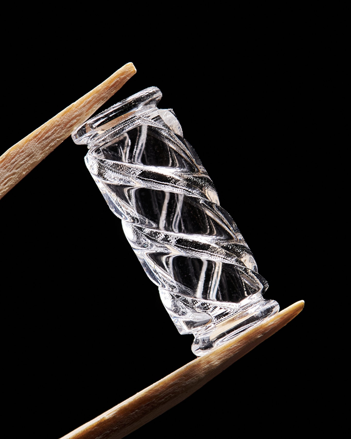 Hollow Quartz Spiral Bead