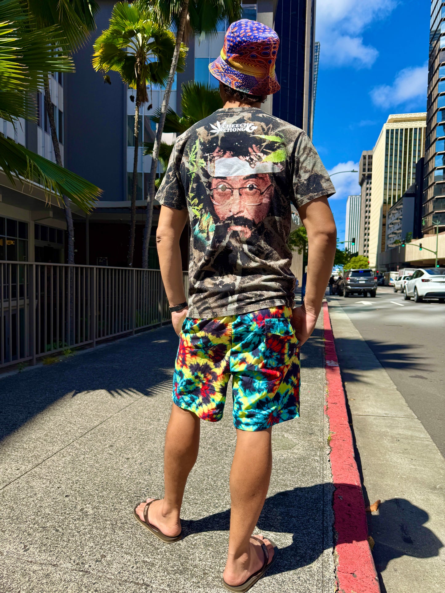 Cheech & Chong Bleach Dye T-Shirt (Medium)