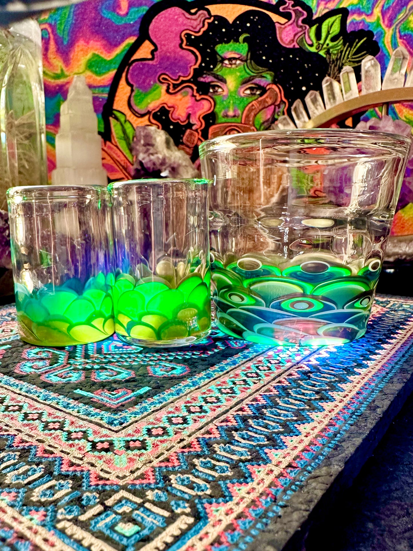 UV Electrum, Neptunium and Chromium Dot Stack Cup Set