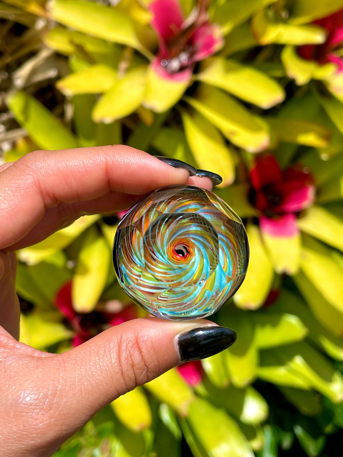 Rainbow Facet Marble (37mm)