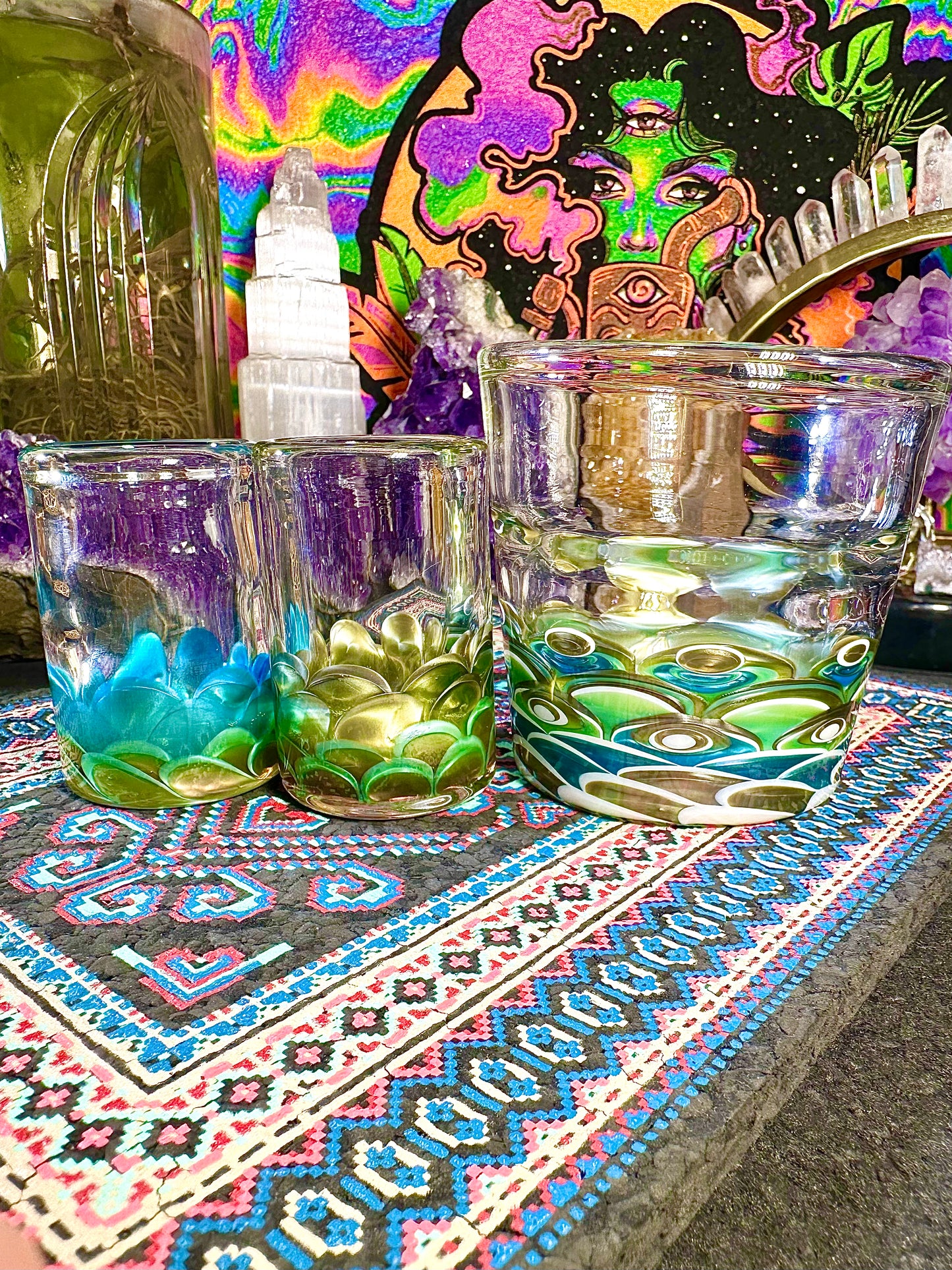 UV Electrum, Neptunium and Chromium Dot Stack Cup Set
