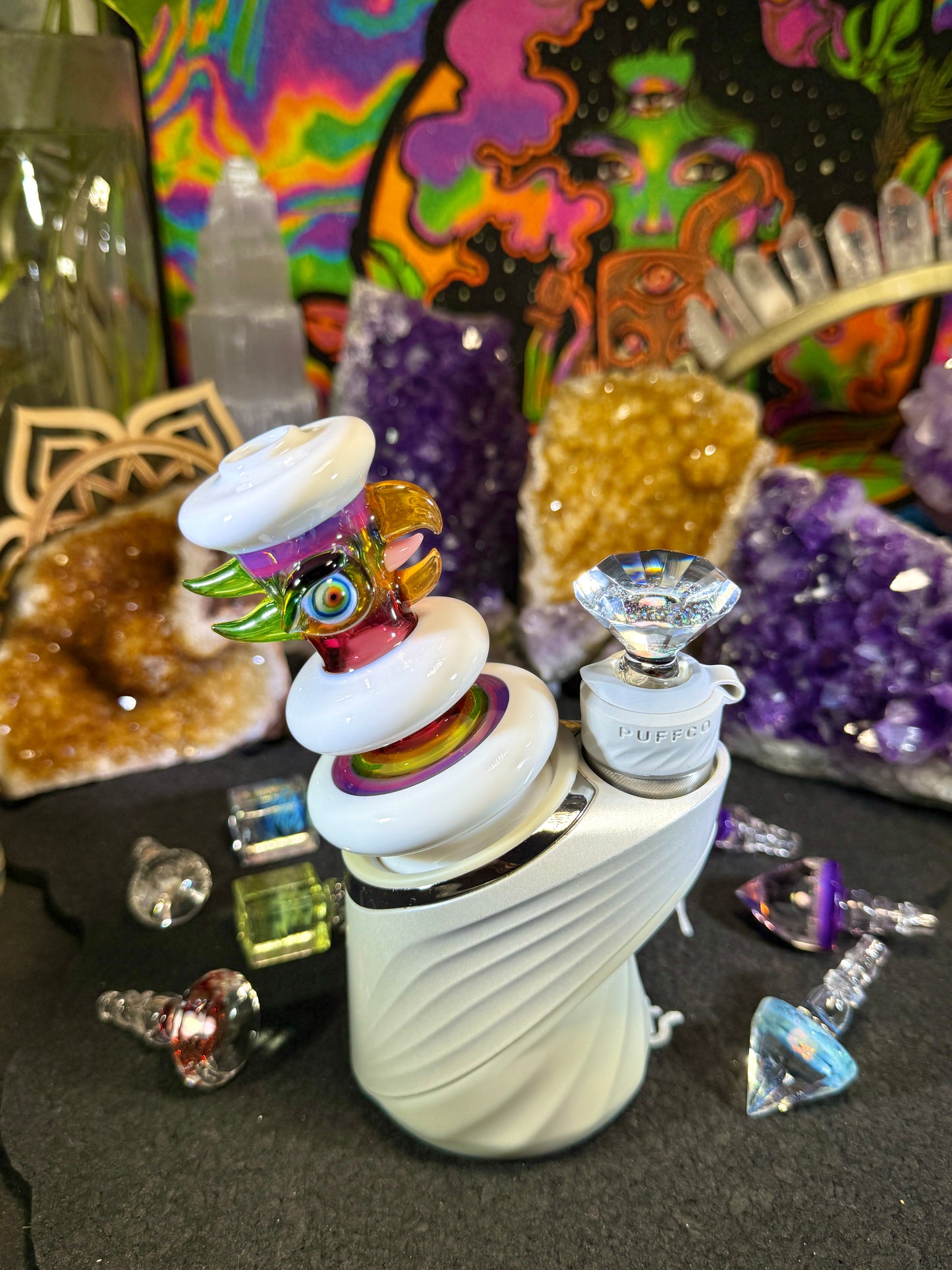 Crushed Opal Onyx UV Crown Jewel Joystick