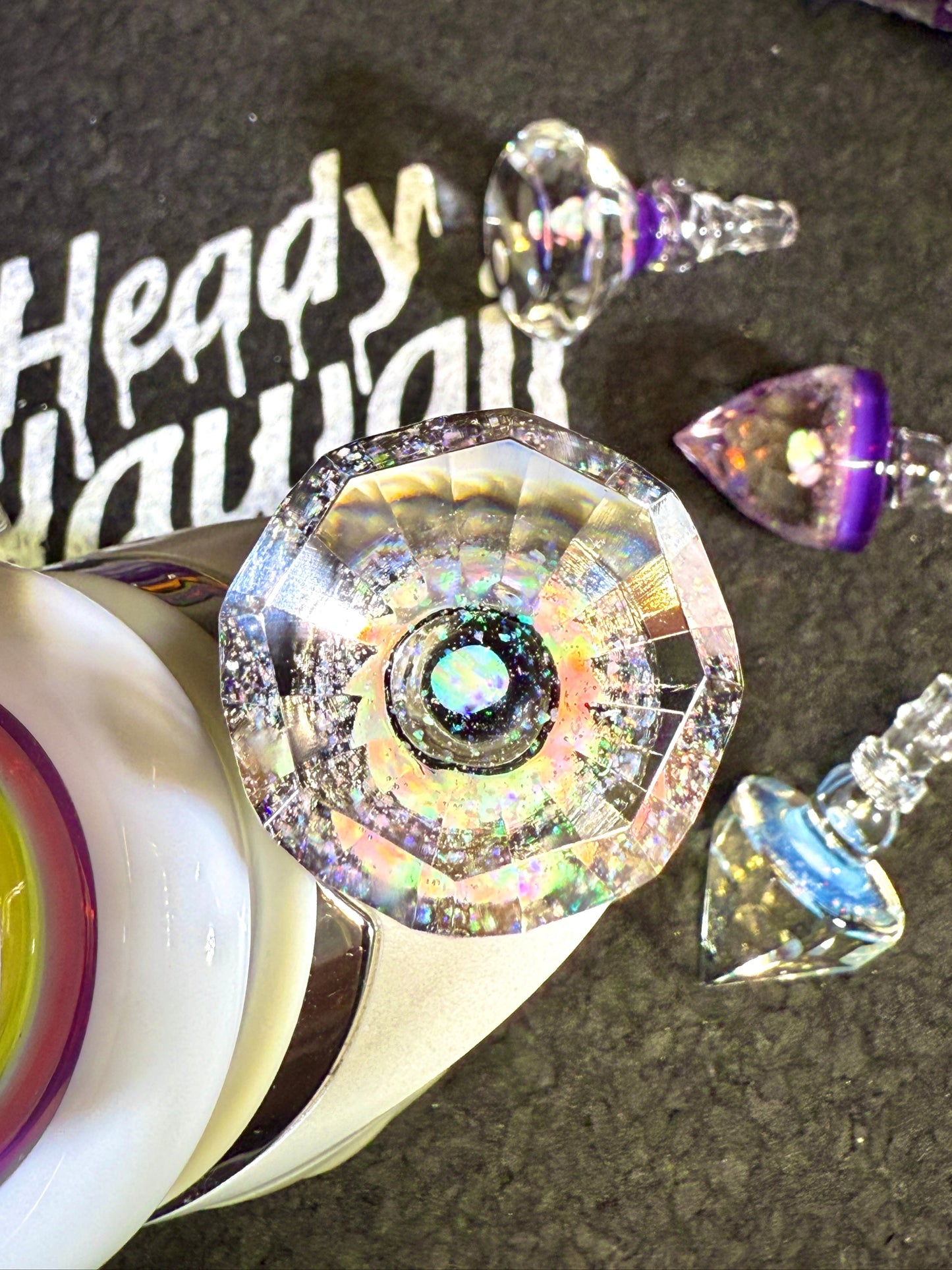 Crushed Opal Onyx UV Crown Jewel Joystick
