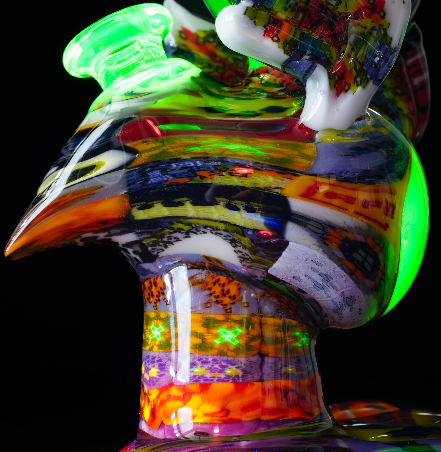 "Barnaby" Citrine Rainbow Chipstack Burd