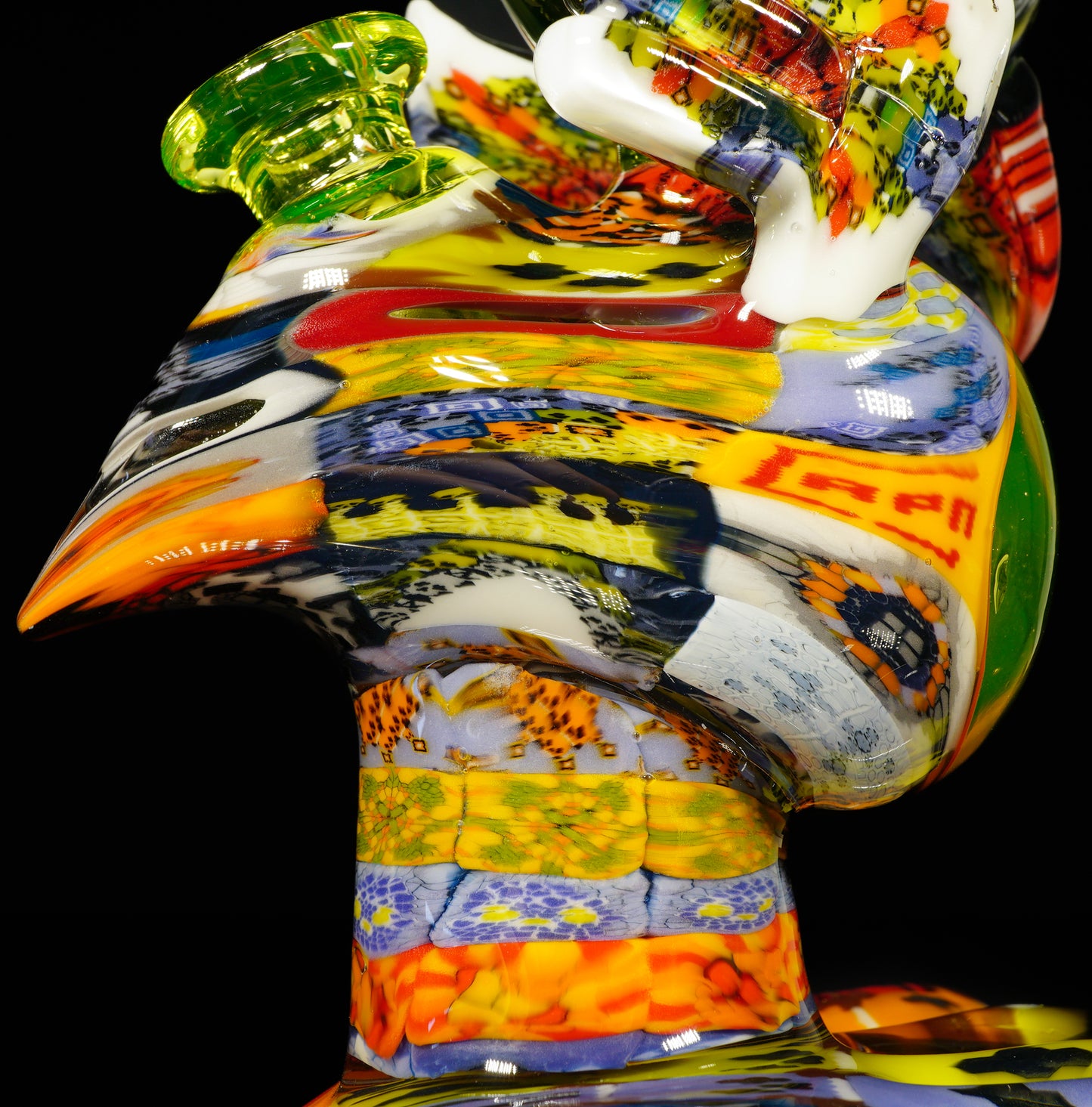 "Barnaby" Citrine Rainbow Chipstack Burd