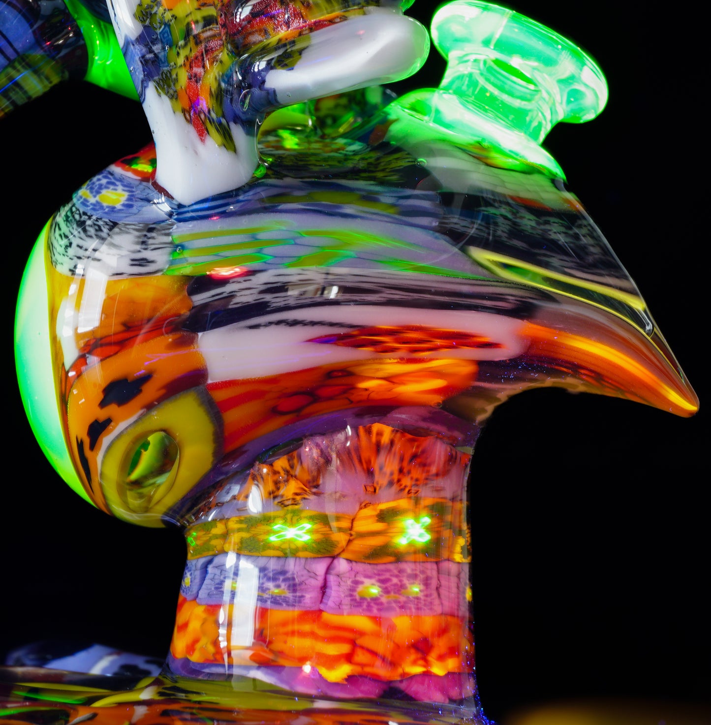 "Barnaby" Citrine Rainbow Chipstack Burd