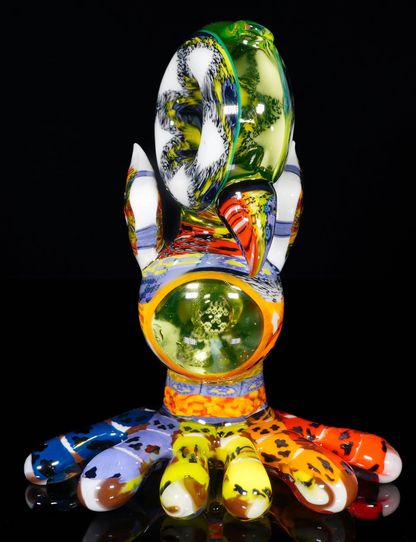 "Barnaby" Citrine Rainbow Chipstack Burd