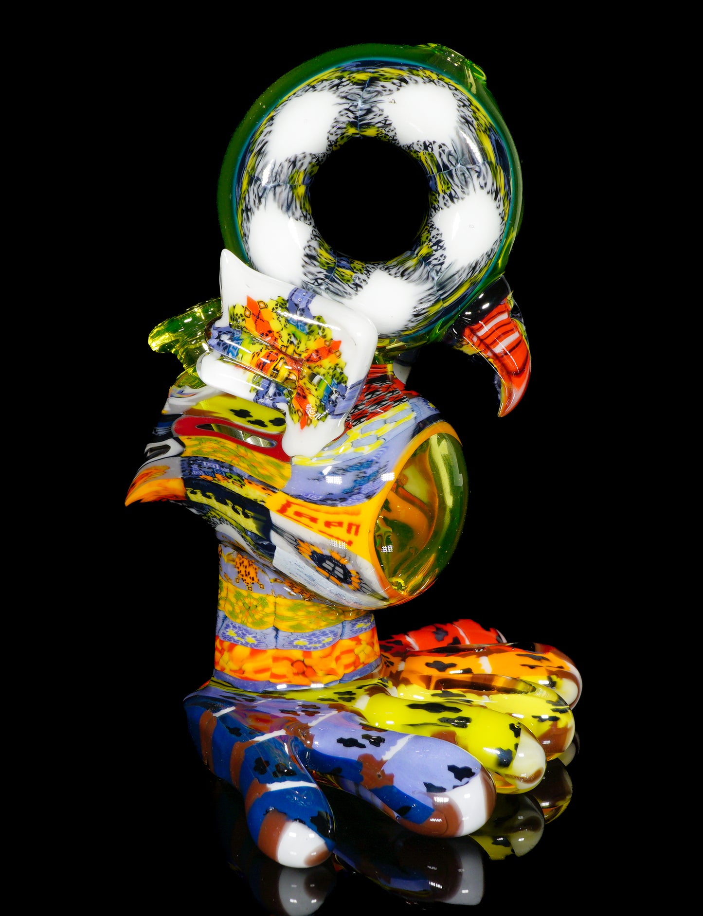 "Barnaby" Citrine Rainbow Chipstack Burd