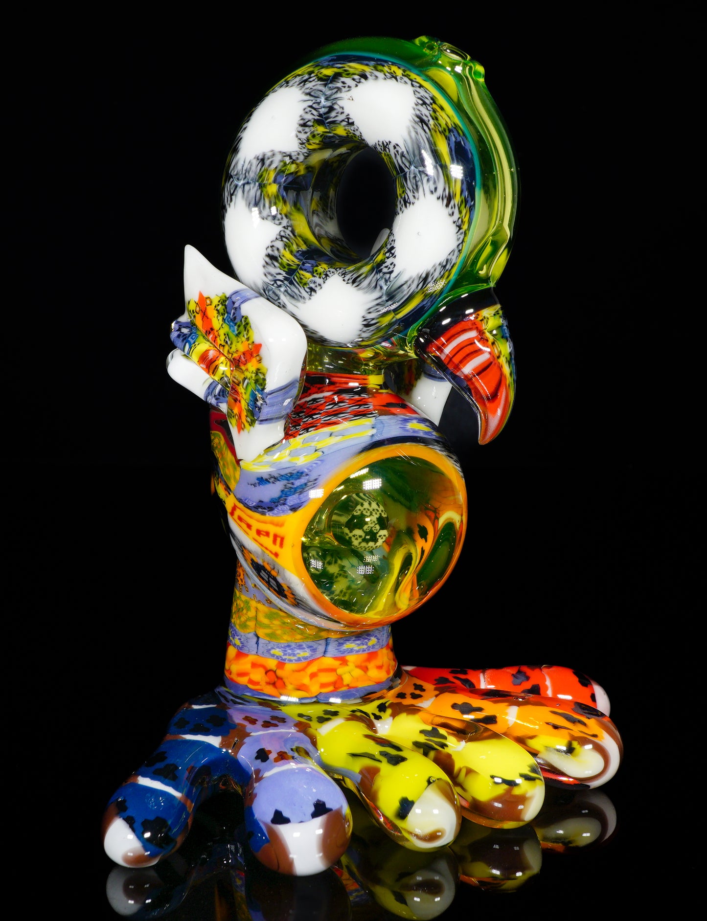 "Barnaby" Citrine Rainbow Chipstack Burd