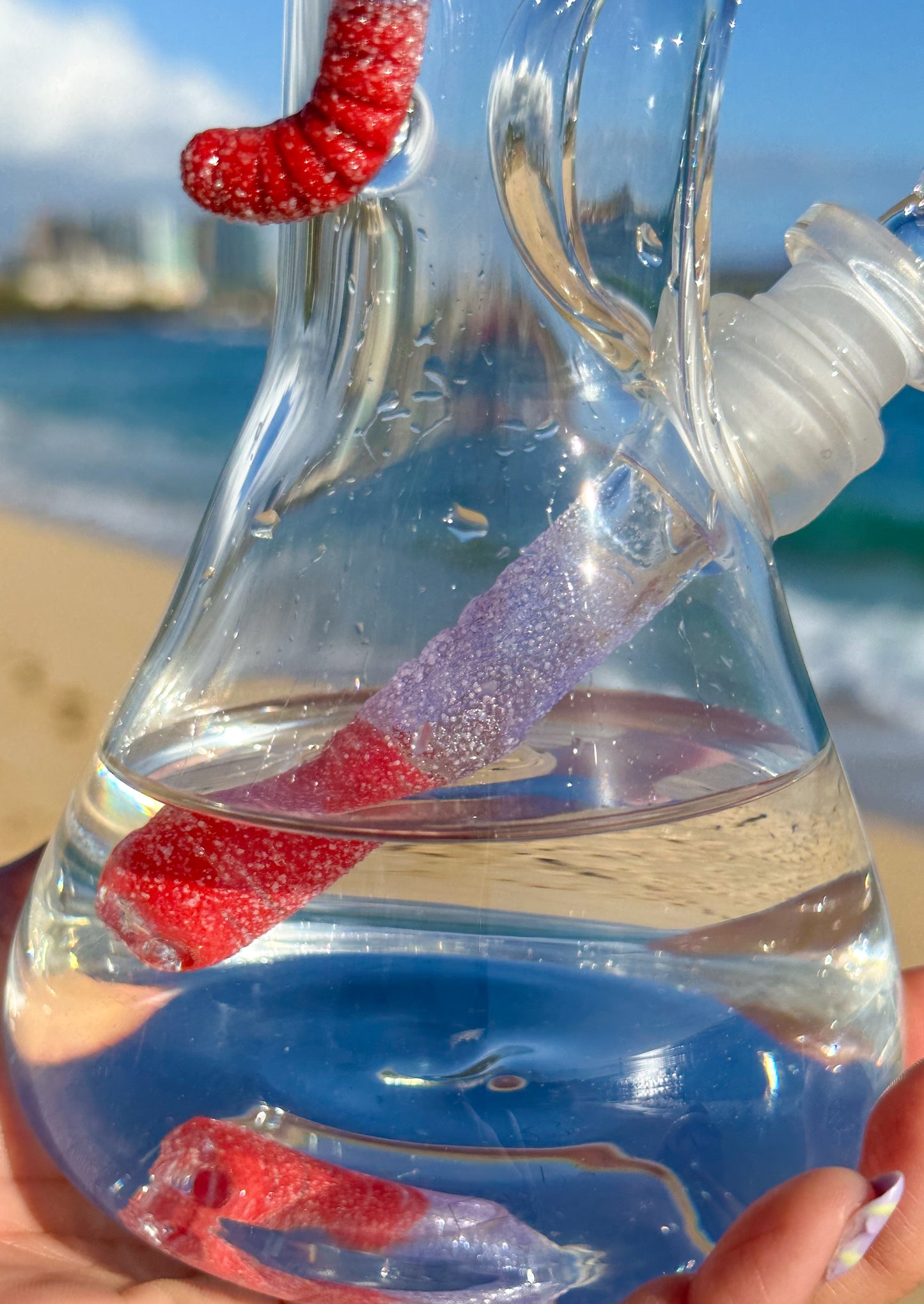 Sour Gummy Worm Beaker + Slide no.1