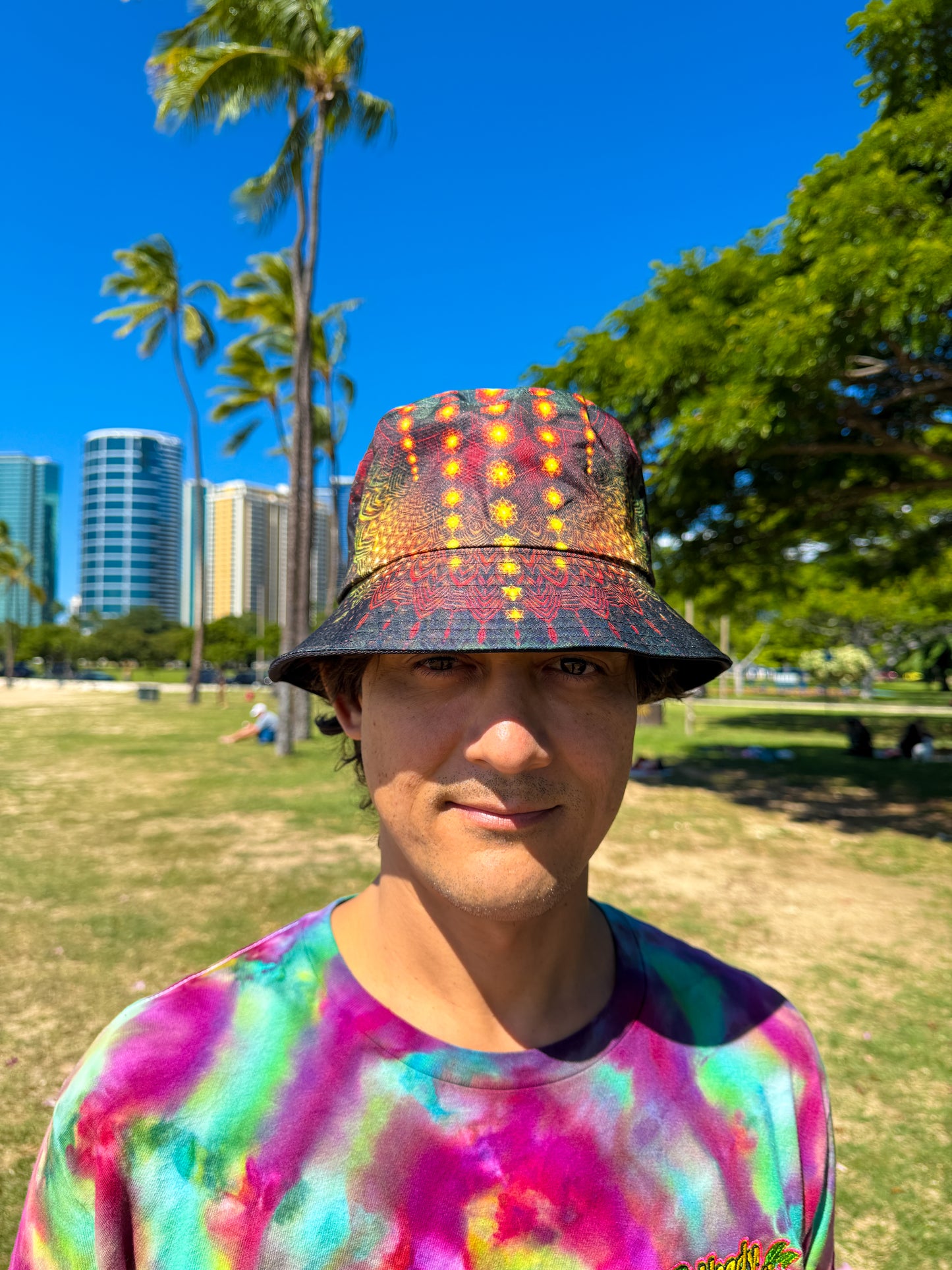 Rasta Sacred Geometry Bucket Hat