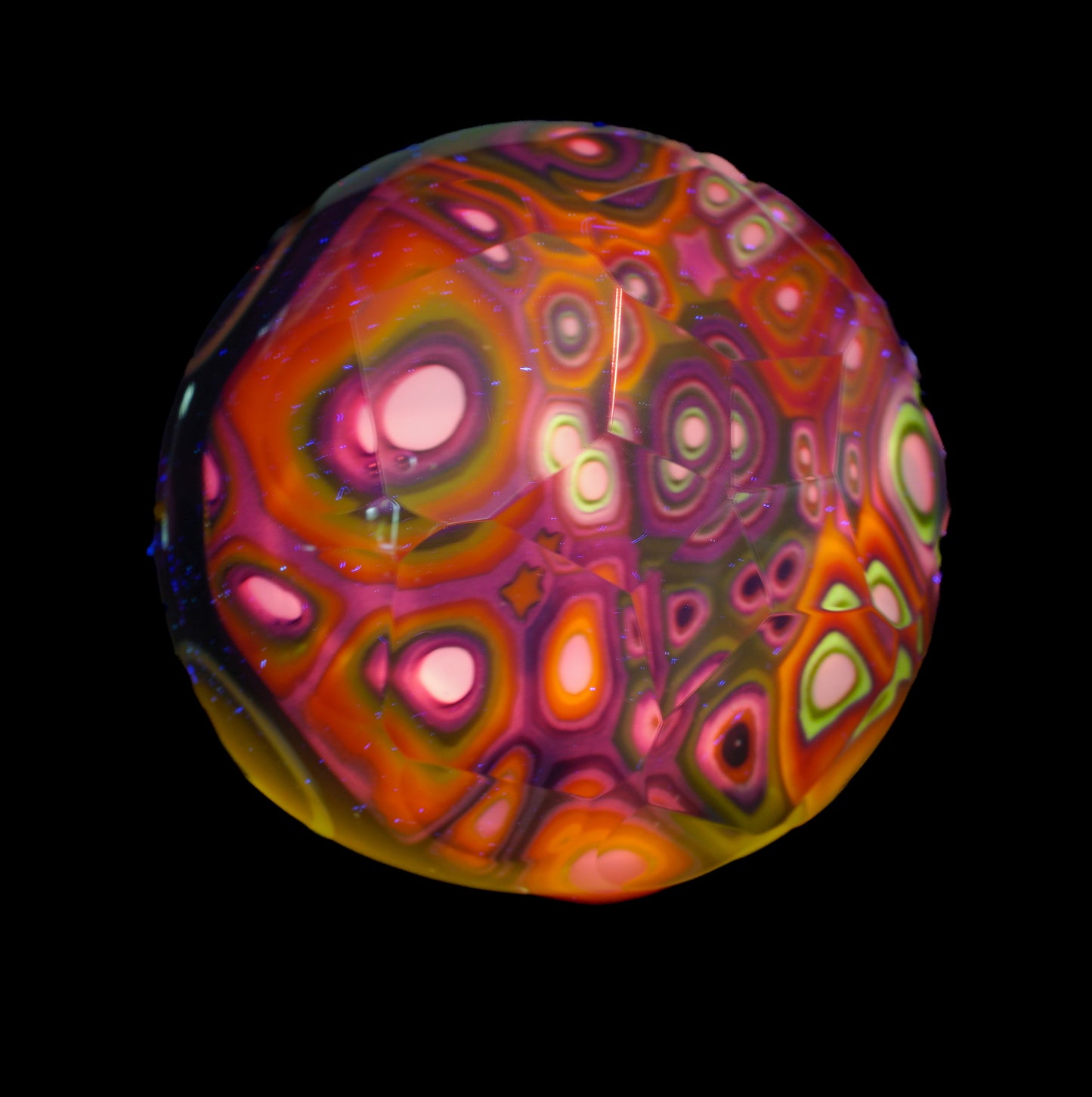 Faceted Rainbow UV Murrine Marble (32 mm)