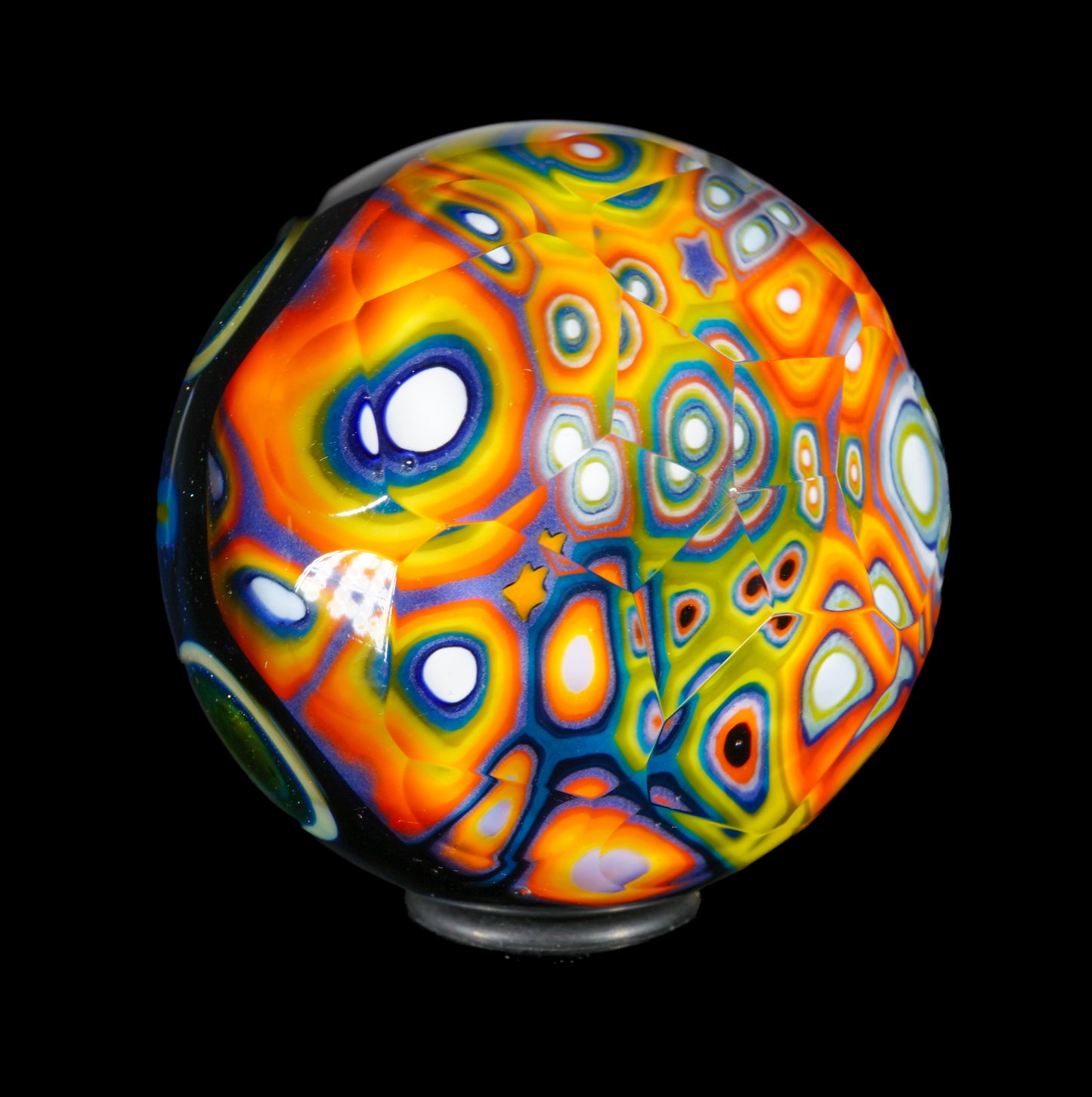 Faceted Rainbow UV Murrine Marble (32 mm)