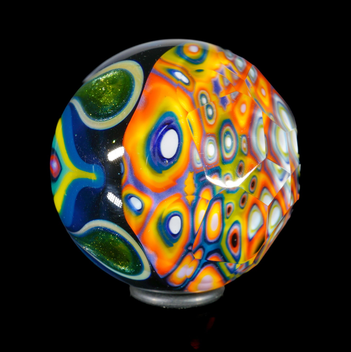 Faceted Rainbow UV Murrine Marble (32 mm)