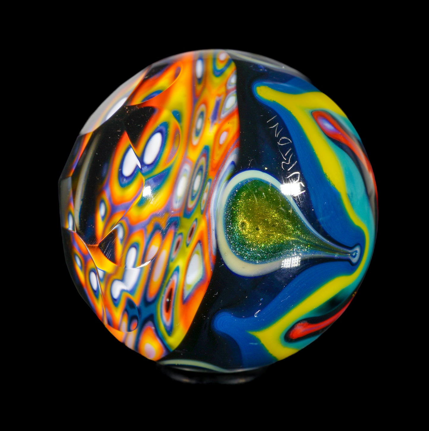 Faceted Rainbow UV Murrine Marble (32 mm)
