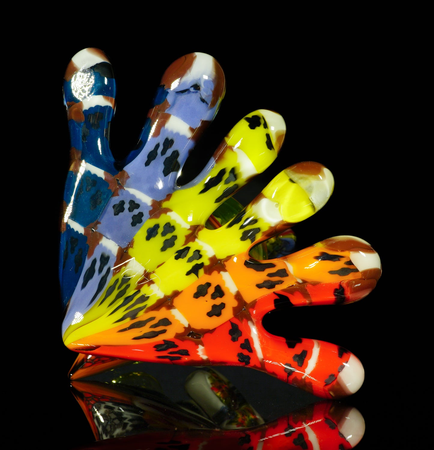 "Barnaby" Citrine Rainbow Chipstack Burd