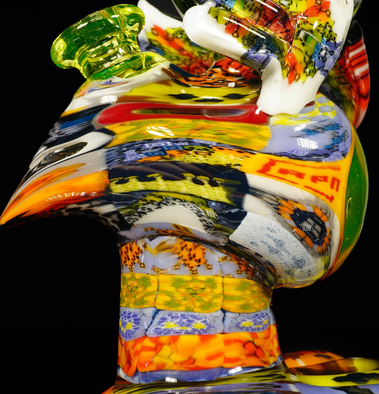 "Barnaby" Citrine Rainbow Chipstack Burd