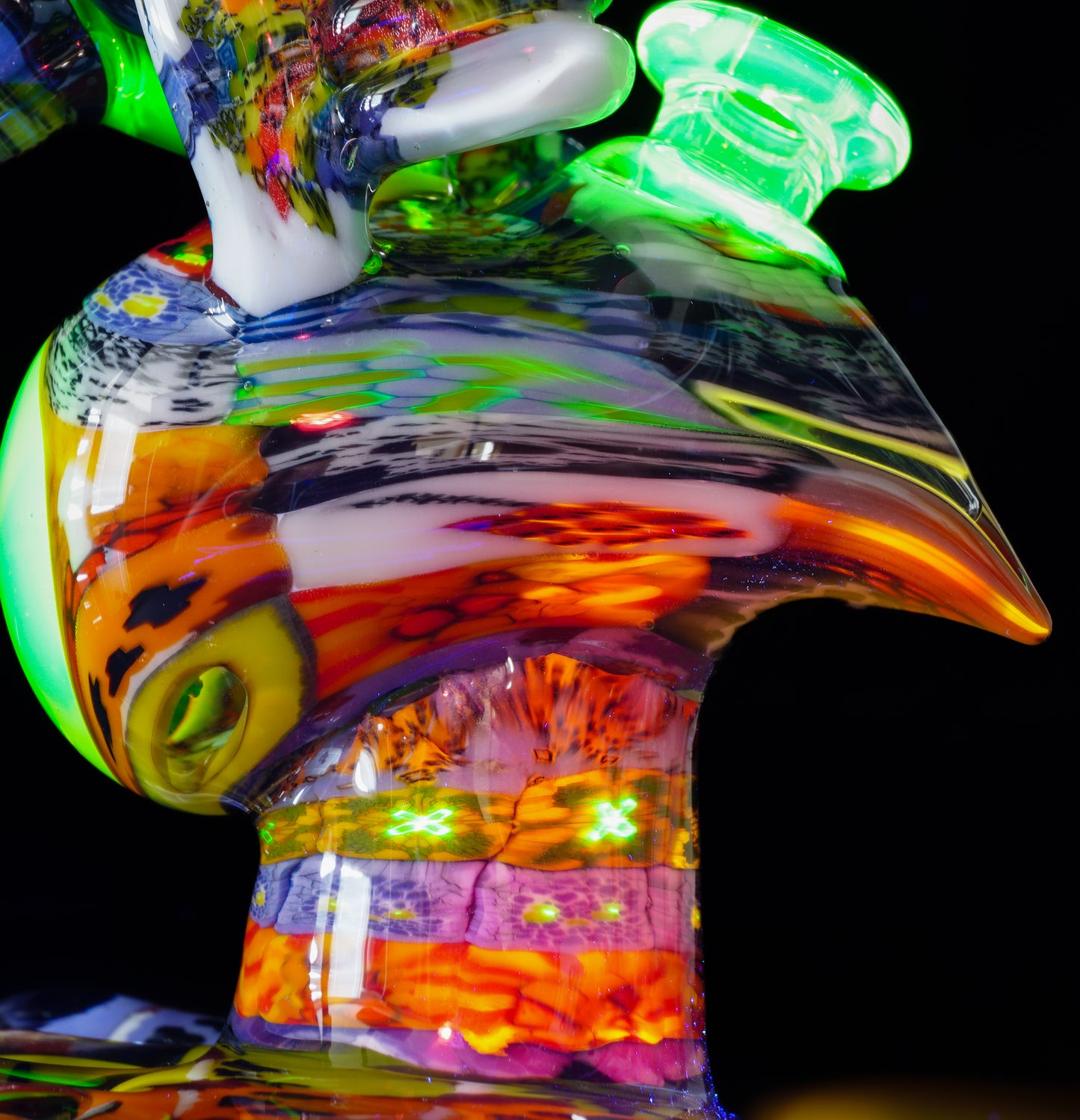 "Barnaby" Citrine Rainbow Chipstack Burd