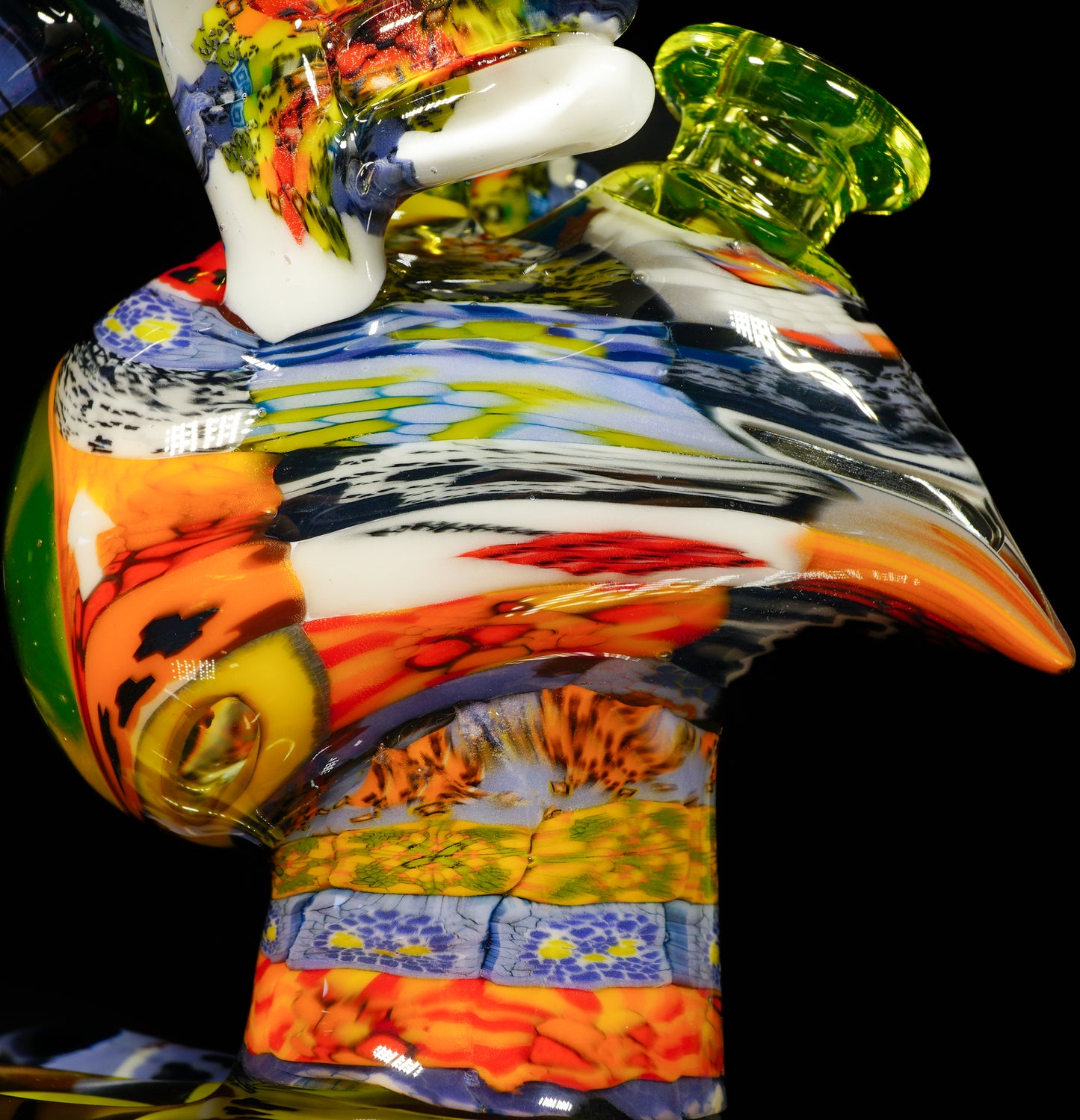 "Barnaby" Citrine Rainbow Chipstack Burd