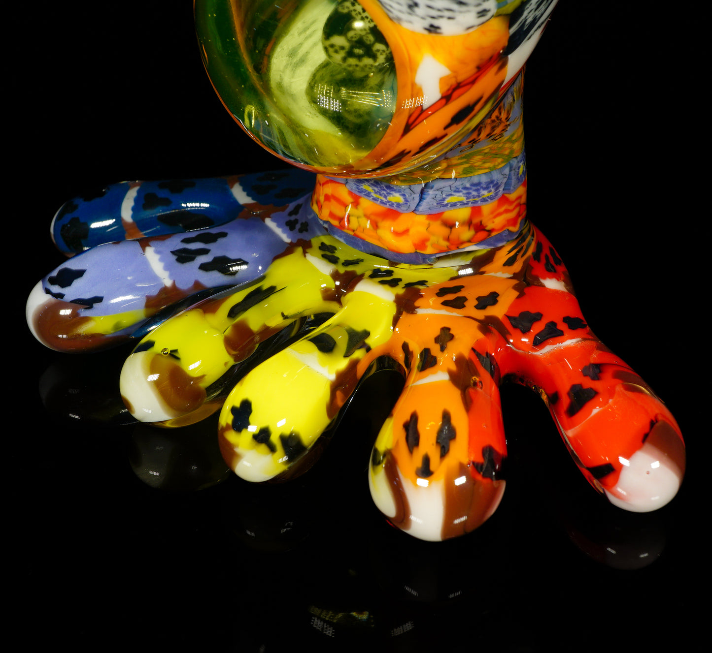 "Barnaby" Citrine Rainbow Chipstack Burd