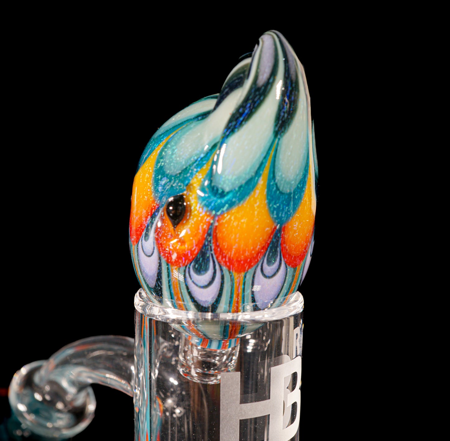 Dichro UV Fire and Ice Dot Stack Dolphin Bubble Cap