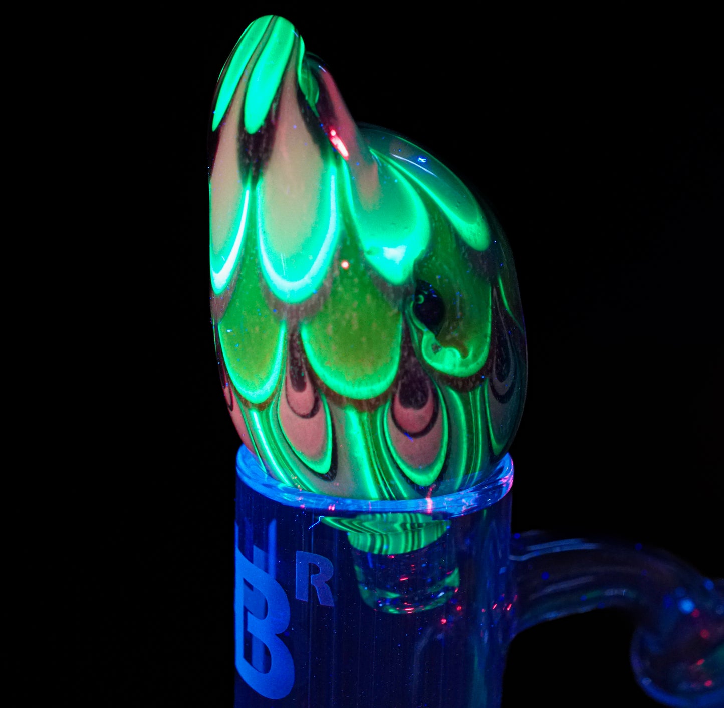 Dichro UV Fire and Ice Dot Stack Dolphin Bubble Cap