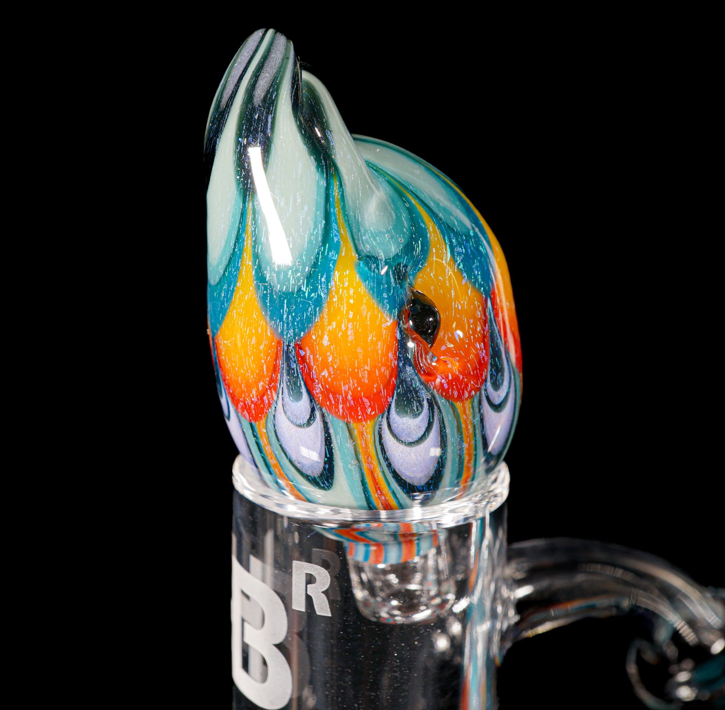 Dichro UV Fire and Ice Dot Stack Dolphin Bubble Cap