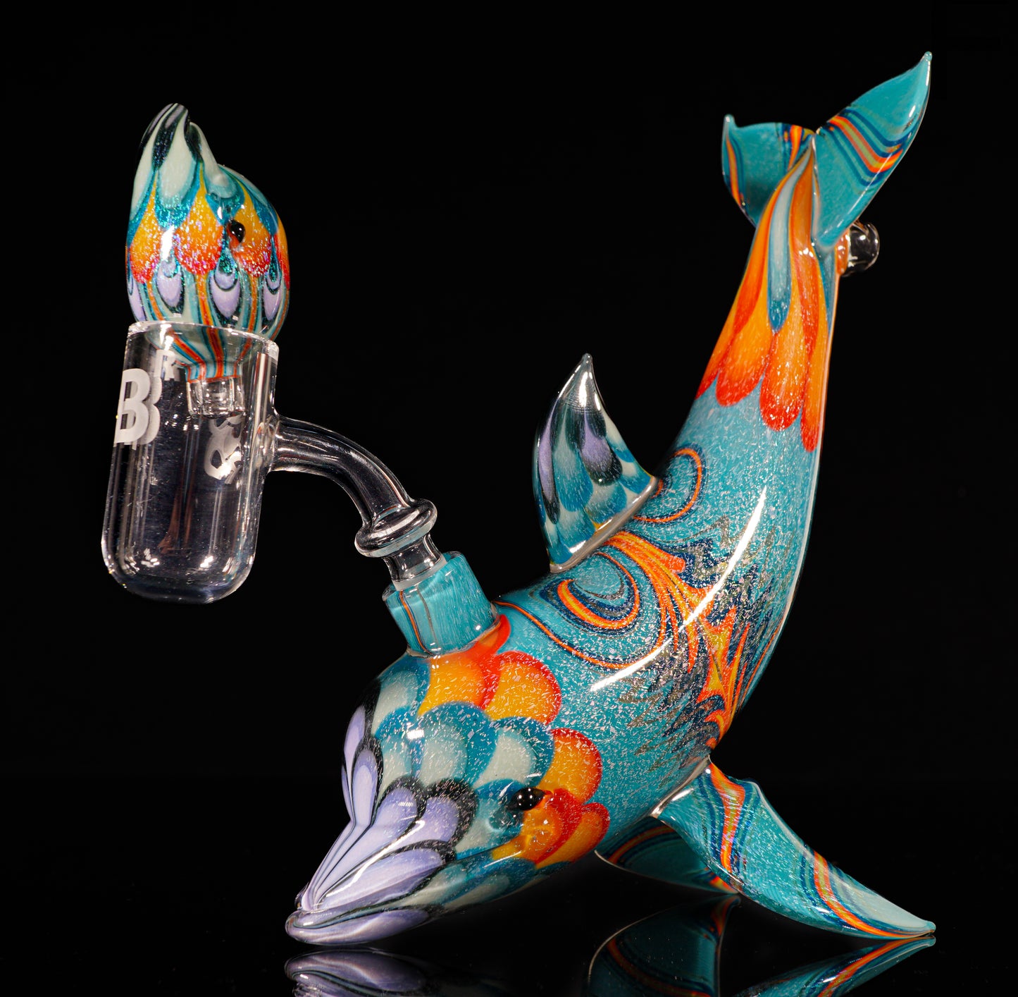 Dichro UV Fire and Ice Dot Stack Dolphin Bubble Cap
