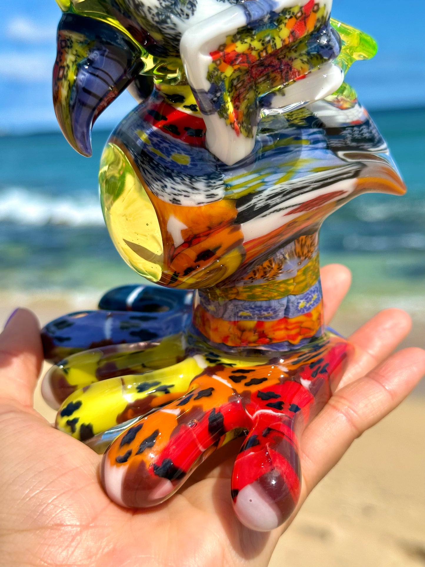 "Barnaby" Citrine Rainbow Chipstack Burd