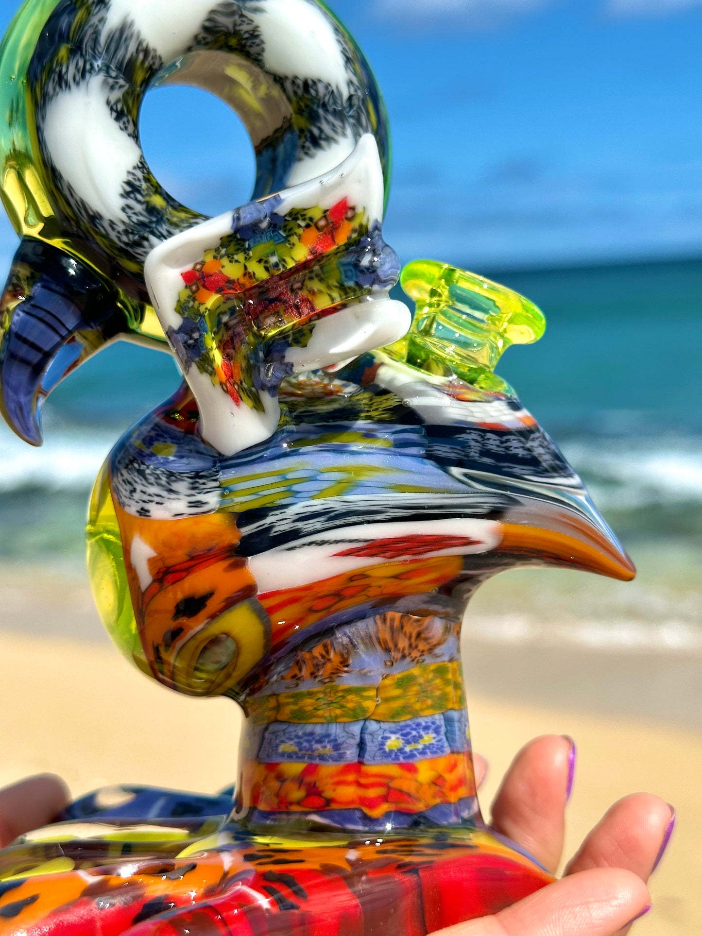 "Barnaby" Citrine Rainbow Chipstack Burd