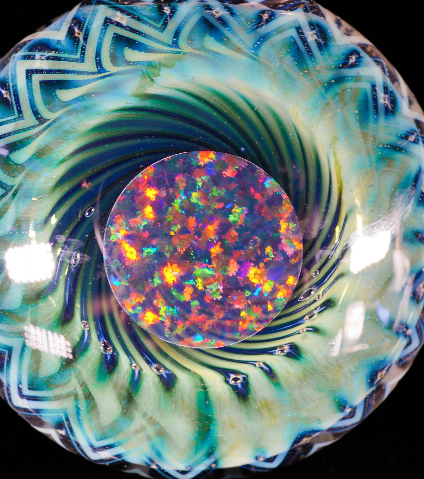 Fume Tech over Bubble Trap Opal Pendant no.2