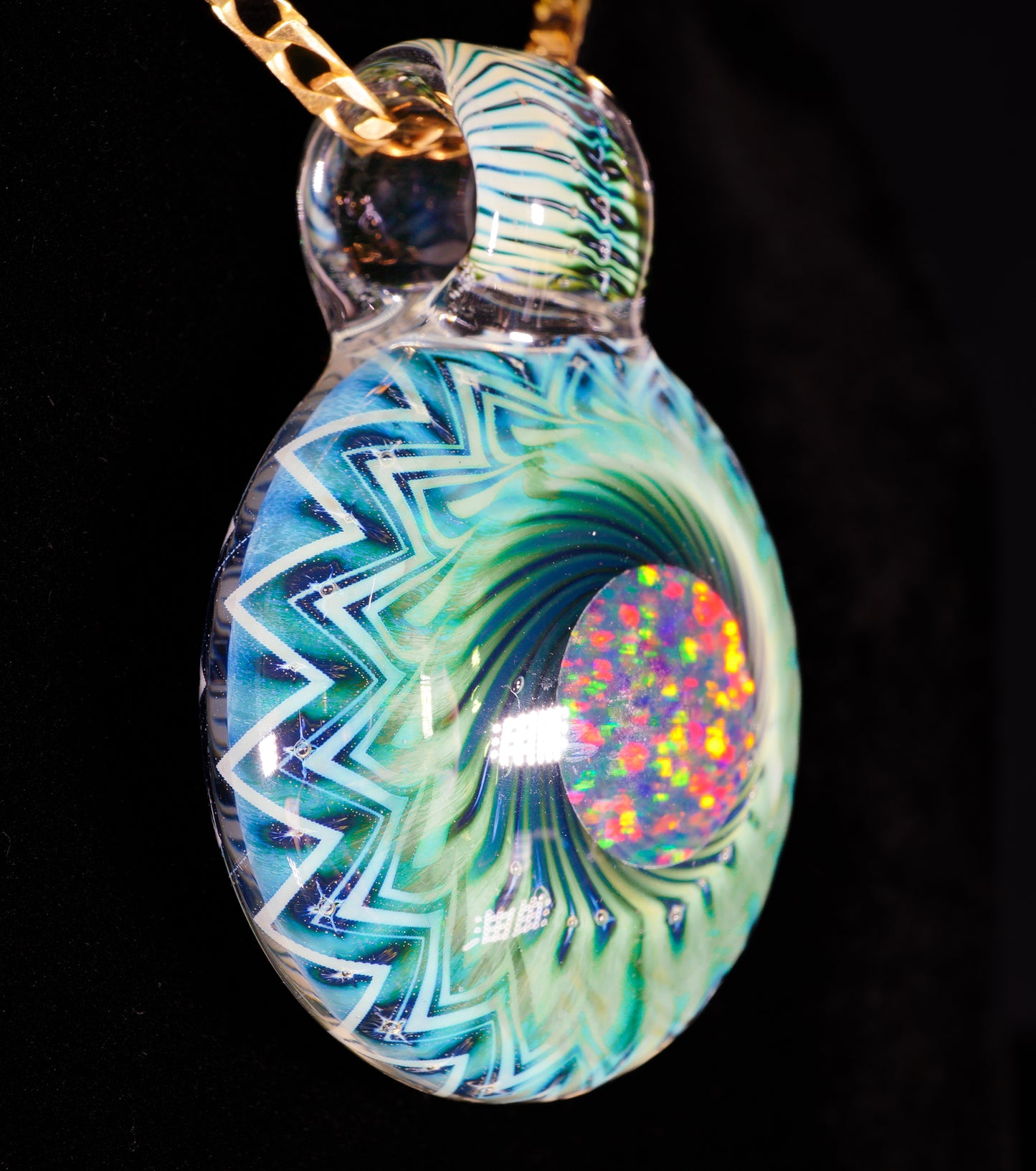 Fume Tech over Bubble Trap Opal Pendant no.2