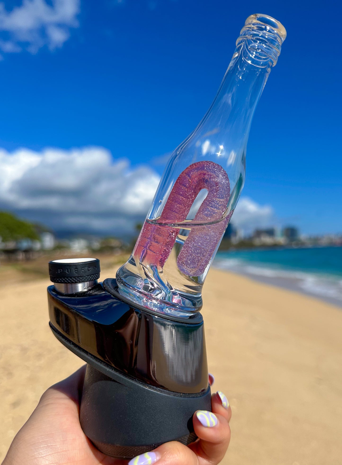 Sour Gummy Worm Bottle Puffco Peak Attachment
