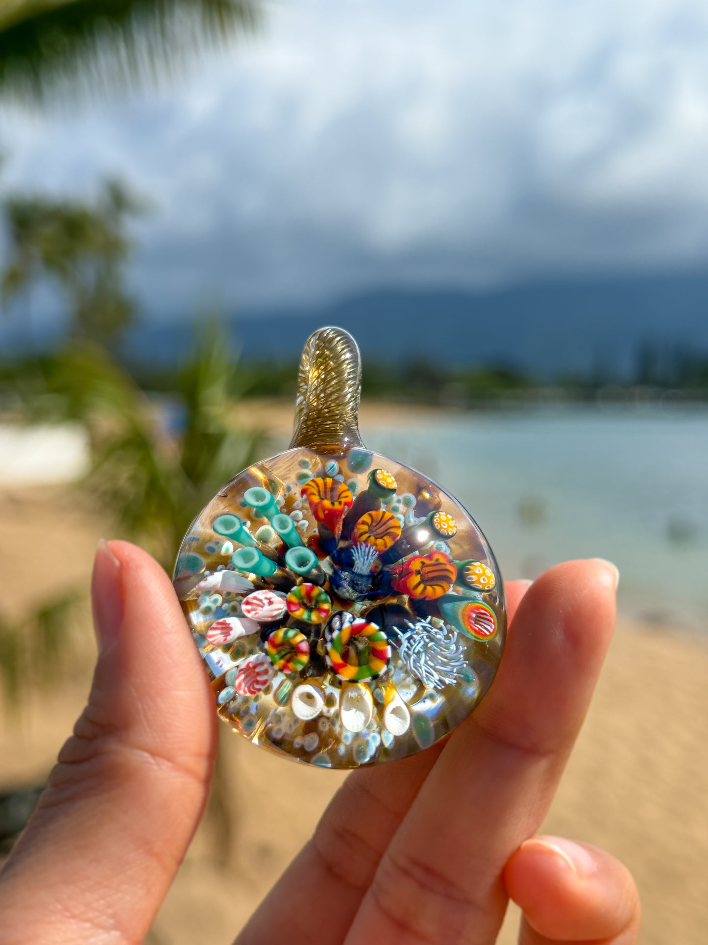 Electrum Coral Reef Pendant