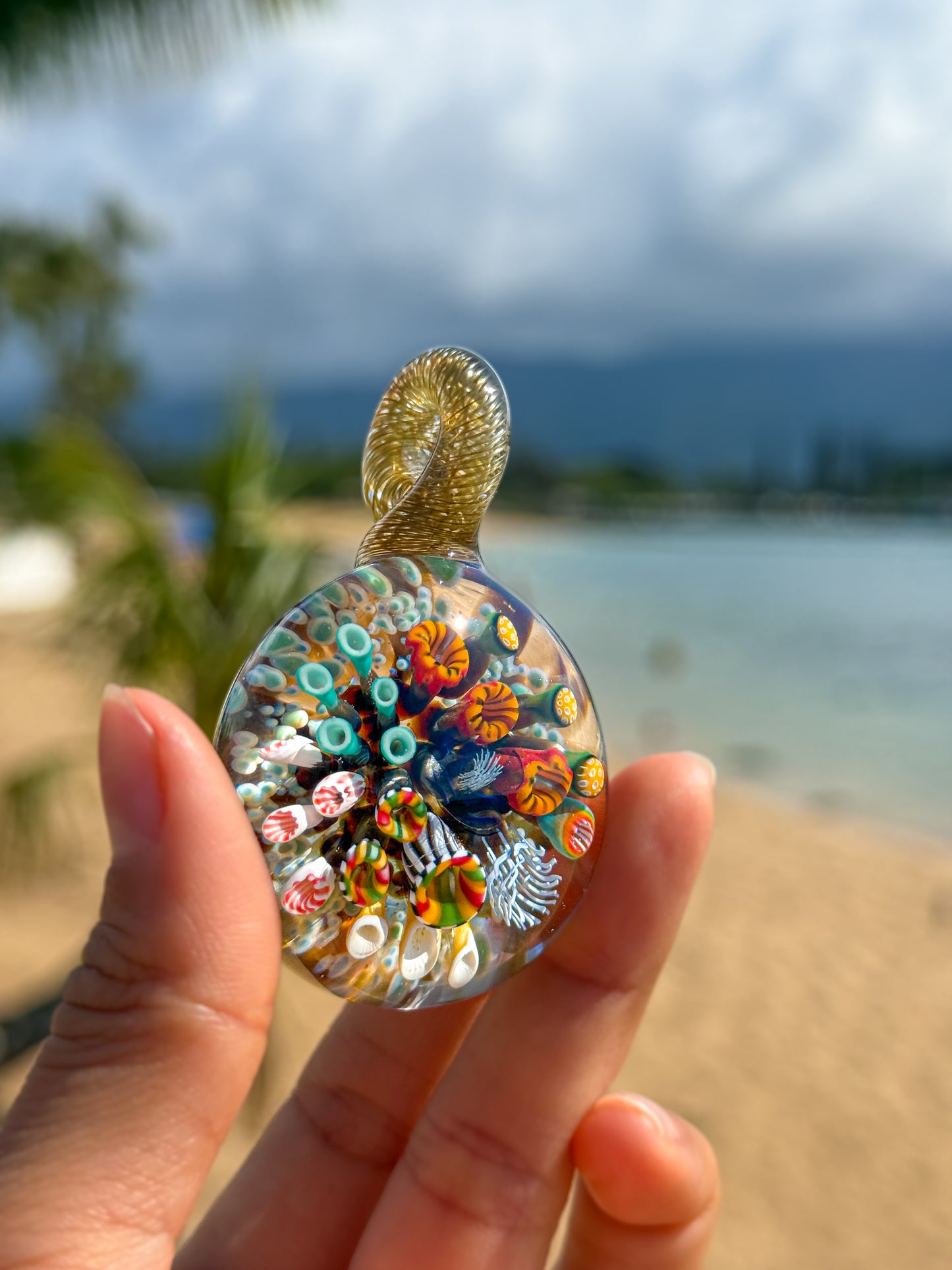 Electrum Coral Reef Pendant