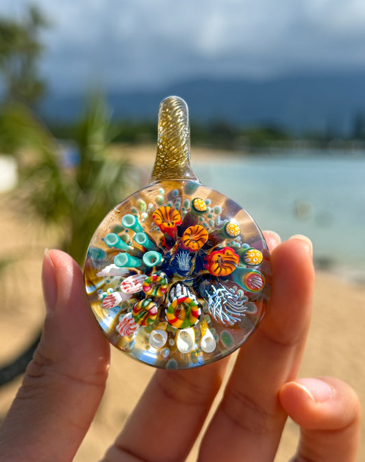 Electrum Coral Reef Pendant
