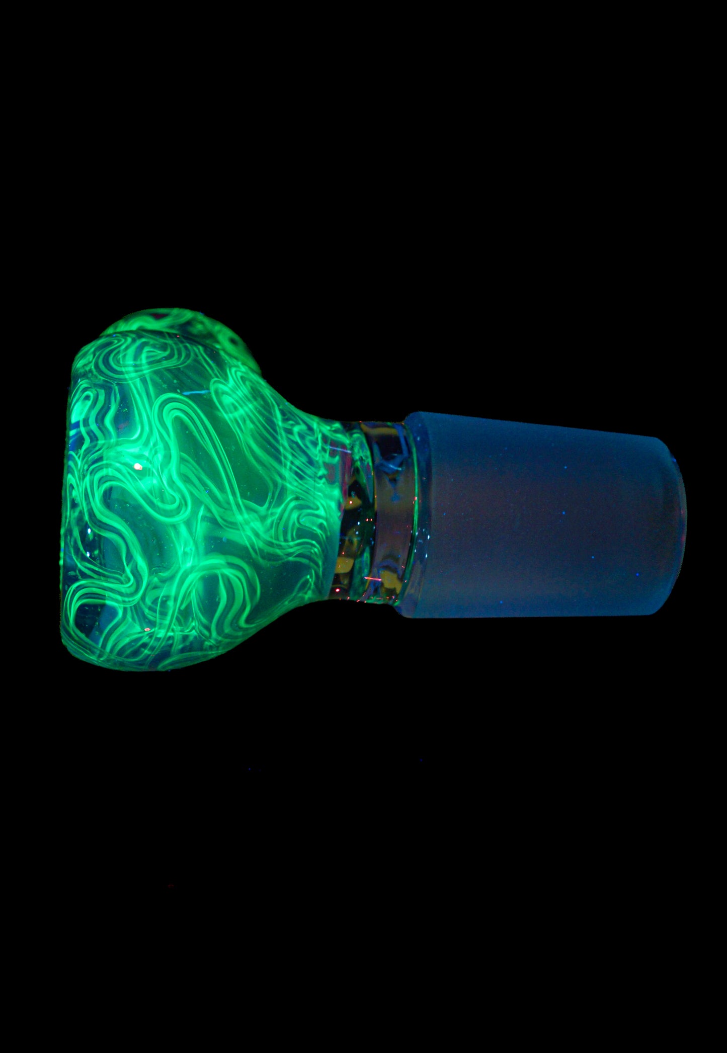 Blue UV Scribble Tech Crushed Opal 18mm Slide