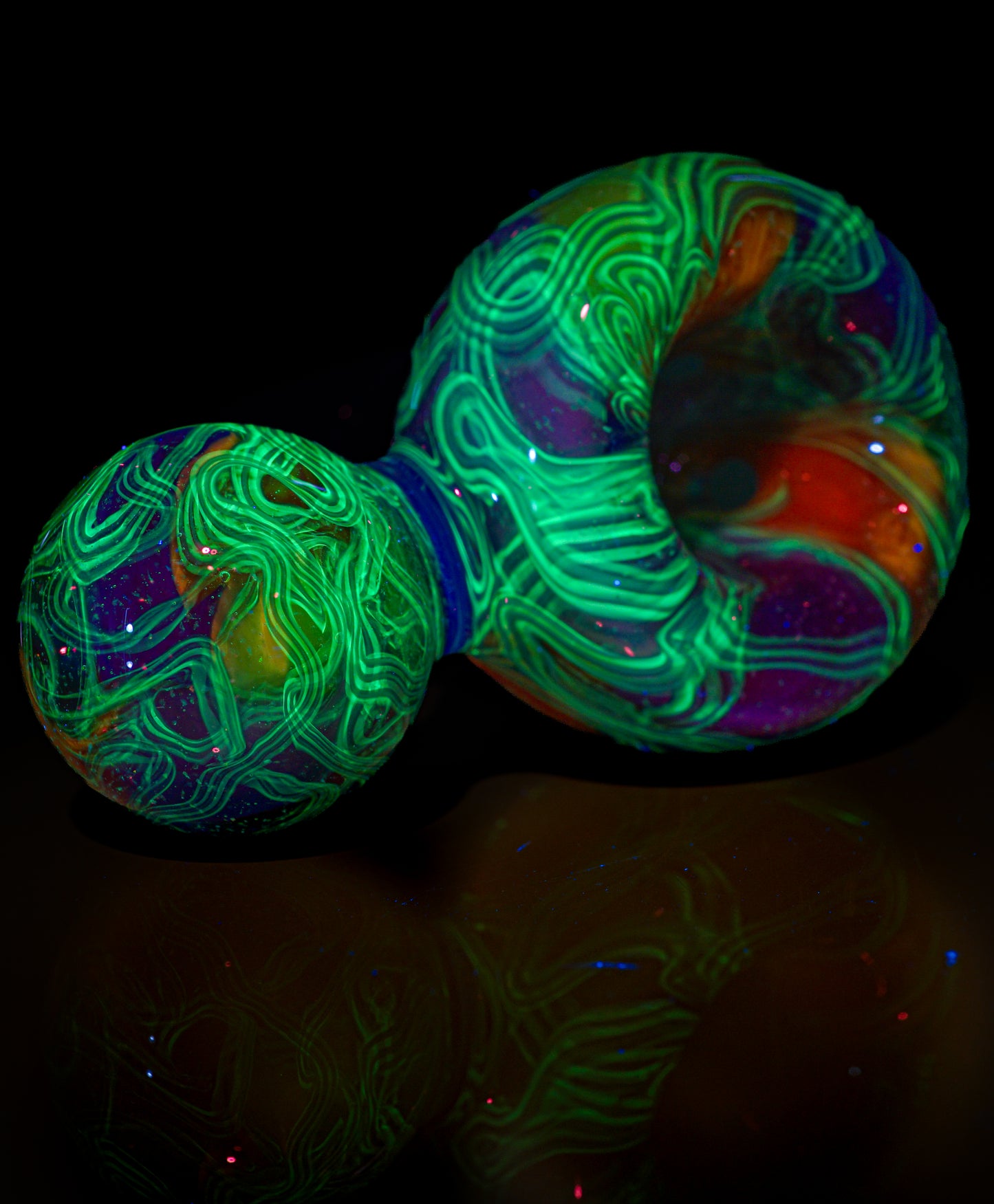 Rainbow UV Scribble Tech Crushed Opal 18mm Slide