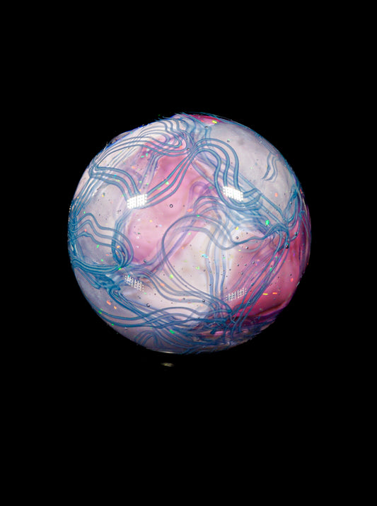Crushed Opal UV Scribble Tech Marble (20mm) - B