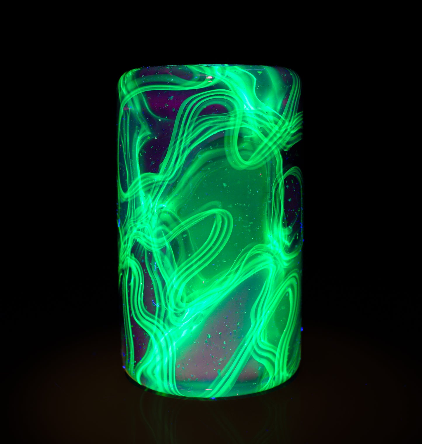 Large UV Scribble Tech Crushed Opal Bead