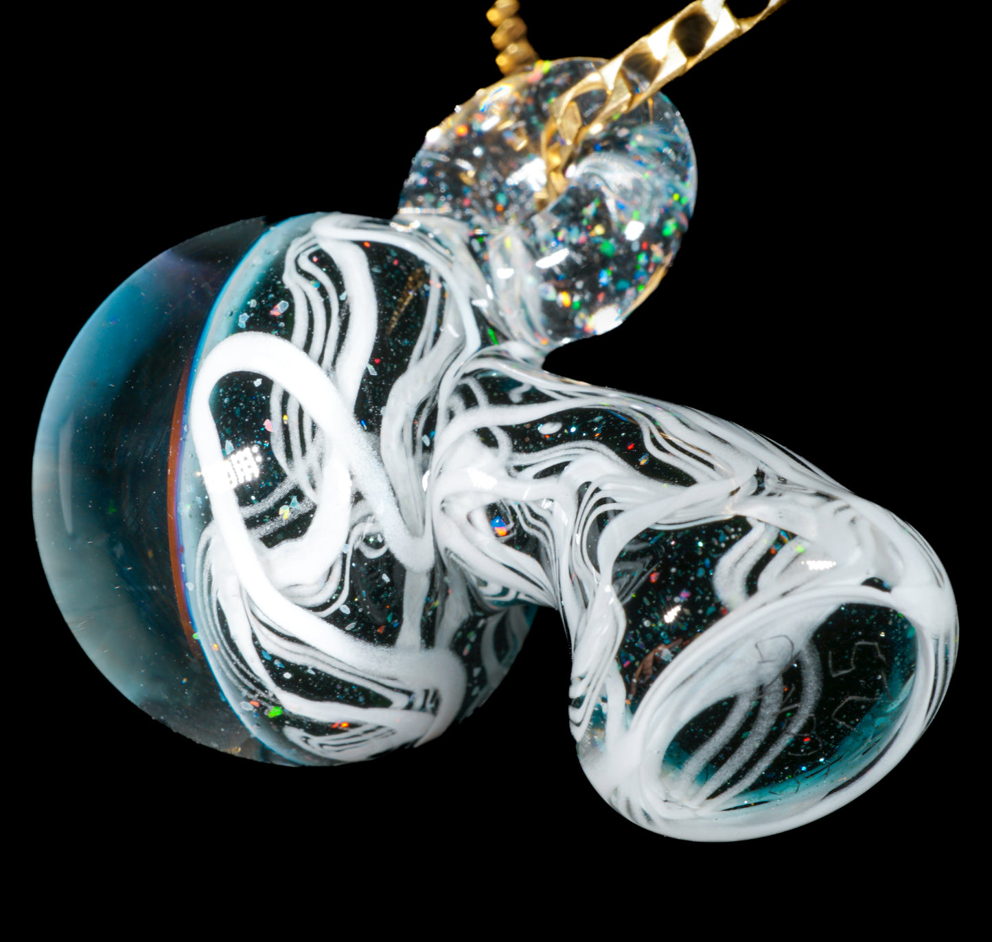 Opal UV Scribble Mushroom Pendant (B)