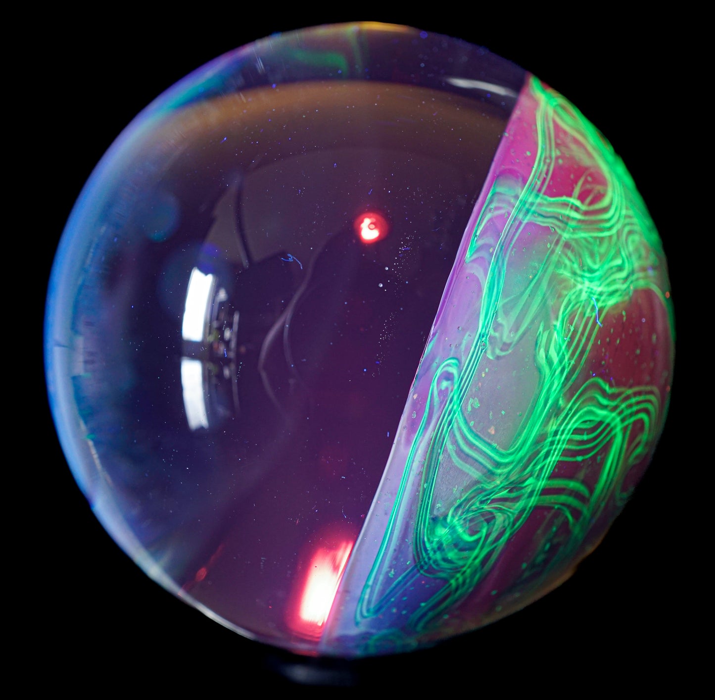 Multi-Opal Cluster UV Scribble Tech Large Marble (43mm)