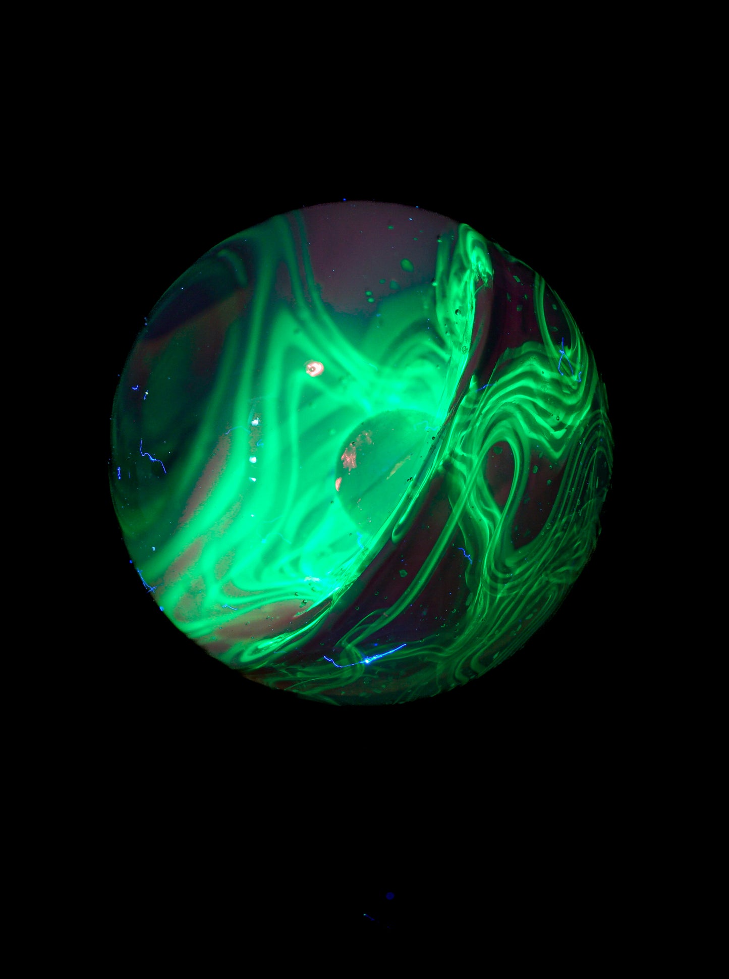 Small Opal UV Scribble Tech Marble (23mm) - G