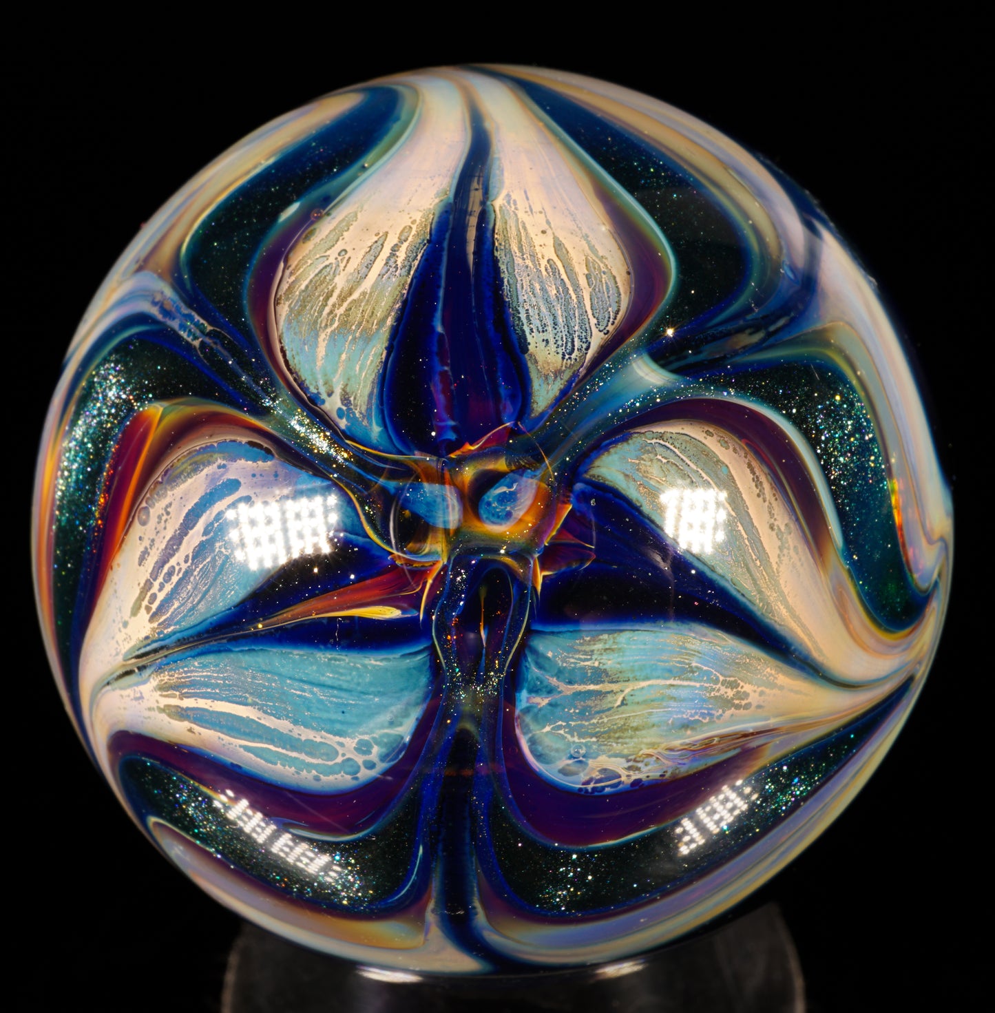 Fume Scratch Galaxy Crushed Opal Marble (47mm)