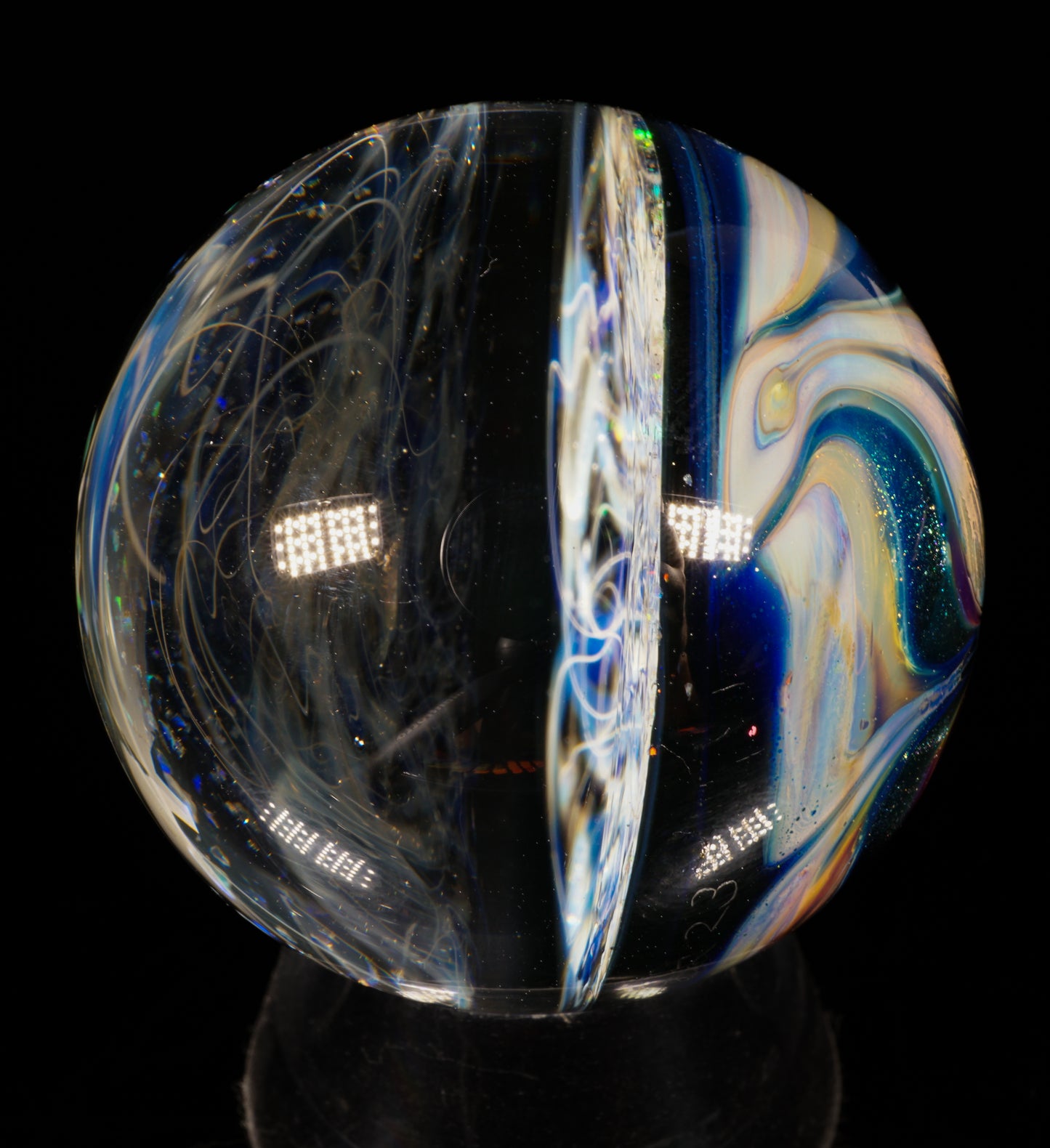 Fume Scratch Galaxy Crushed Opal Marble (47mm)