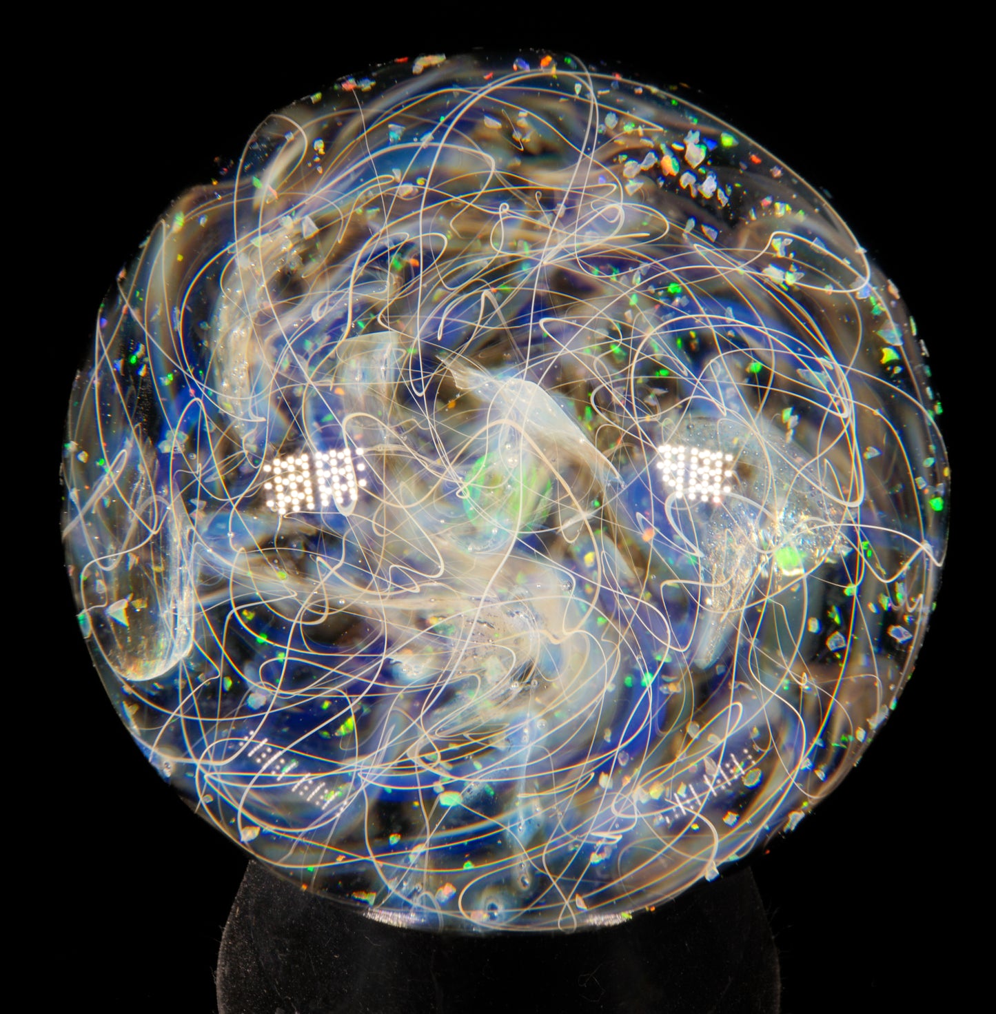 Fume Scratch Galaxy Crushed Opal Marble (47mm)