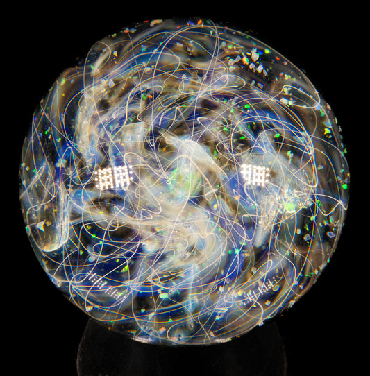Fume Scratch Galaxy Crushed Opal Marble (47mm)
