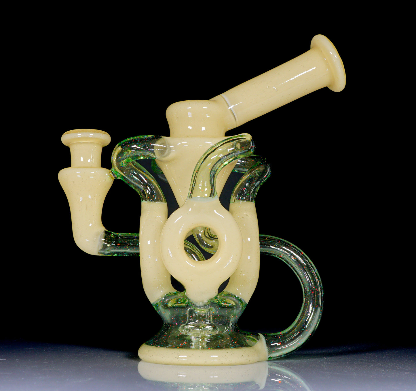 Syzygy over Star White with Green Crushed Opal QDR