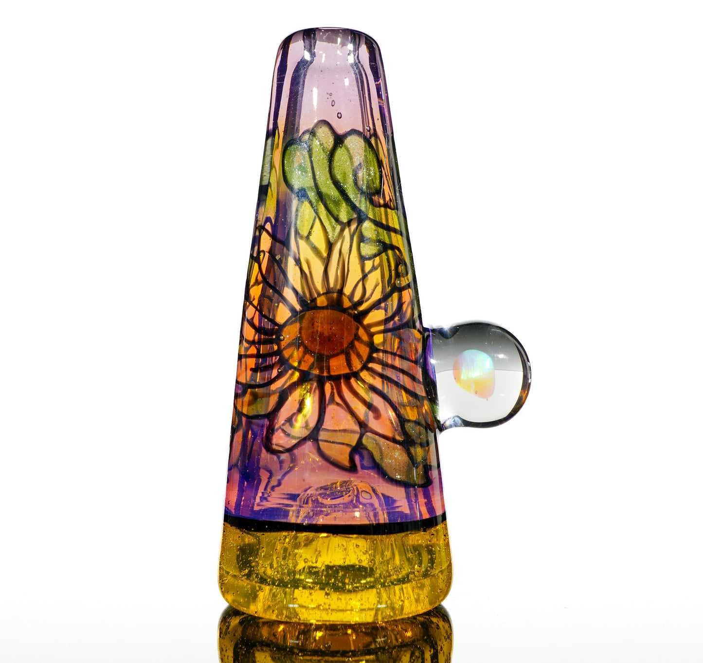 Sunflower Stained Glass Chillum