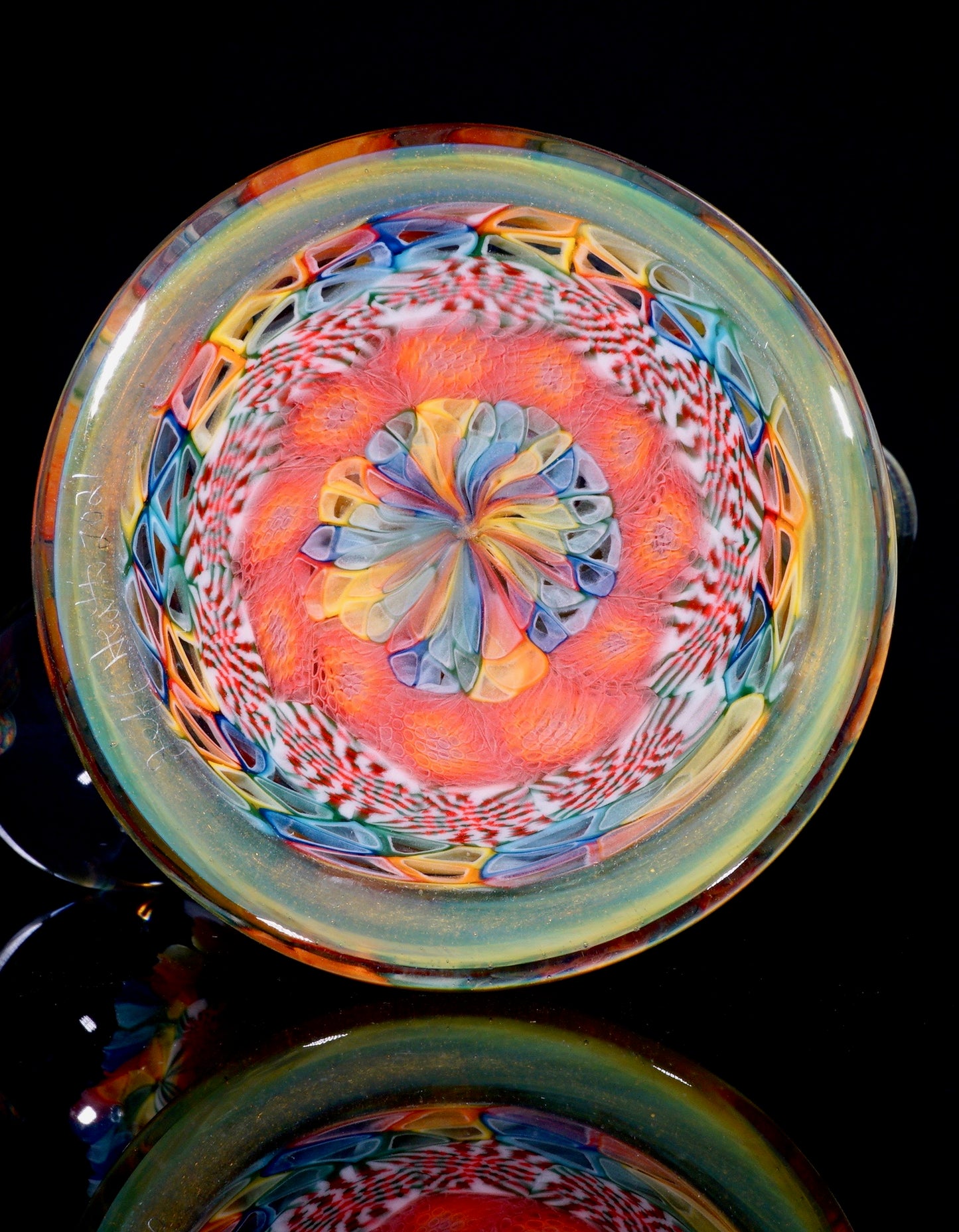 Sage Full Murrine Jumbo Marble Beaker